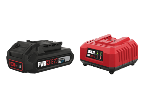 סוללה 20V 2.0Ah בטכנולוגיית Keep Cool + מטען 20V 2.4A במארז 