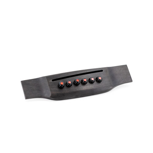 6 פינים לגיטרה MARTIN 18APP0012 Pin,Set,Liquid Metal,Black w/ Red Dots