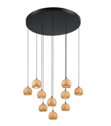 טריפולי עשיריה עץ תלוי על צלחת LED