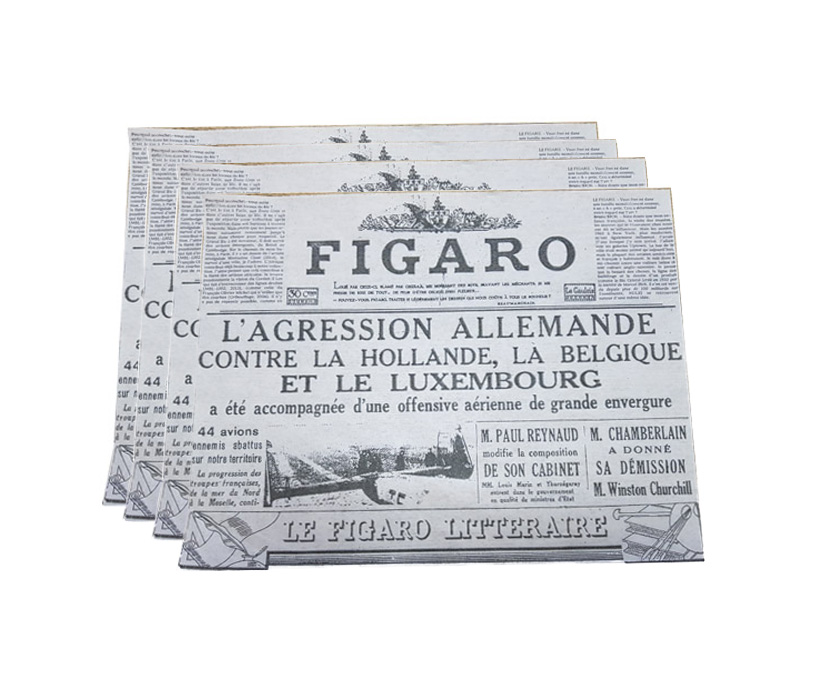 נייר פרגמנט LE FIGARO אפור/לבן 1000 יח