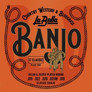 סט מיתרים לבנג’ו 5 מיתרים Nylon & Silver-plated מבית LaBella La Bella