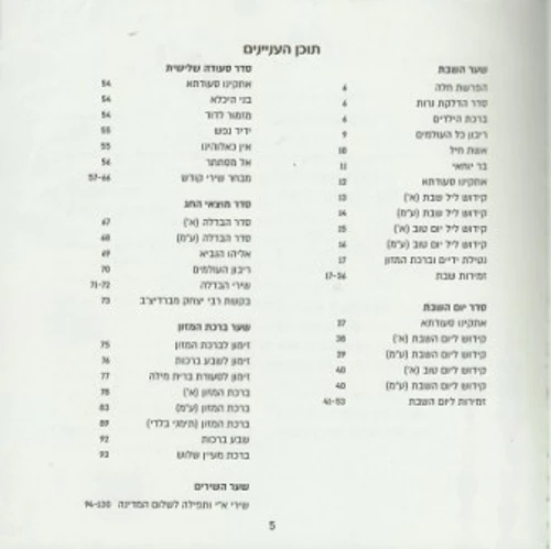 50 יחידות זמירון לשבת- 