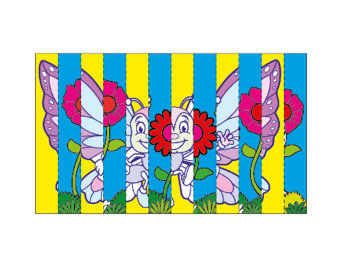 עבודת יצירה - תמונה מתחלפת פרפר ופרחים - 36 יח'