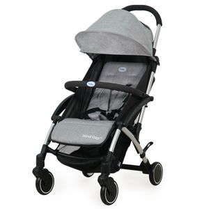 טיולון קליל עם גב קשיח 4 מצבים, קיפול קומפקטי וגגון גדול ווינד גאפ - אפור בהיר / שחור Fossil