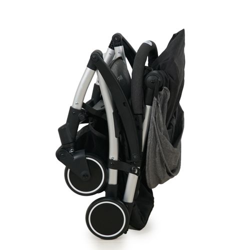 טיולון קליל עם גב קשיח 4 מצבים, קיפול קומפקטי וגגון גדול ווינד גאפ - אפור בהיר / שחור Fossil