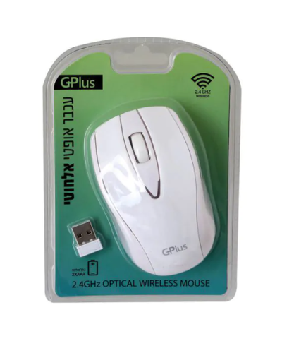עכבר אלחוטי WIFI אופטי לבן מבריק Gplus