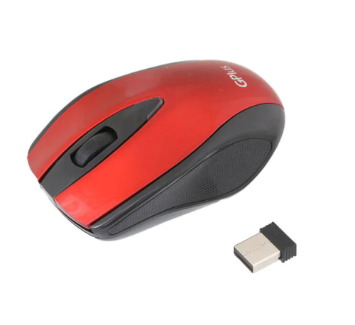 עכבר אלחוטי WIFI אופטי אדום מבריק Gplus