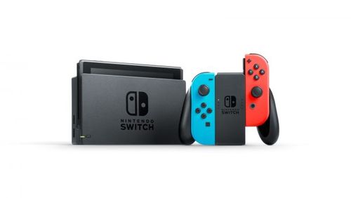 Nintendo Switch עם ג’וי-קון כחול ואדום
