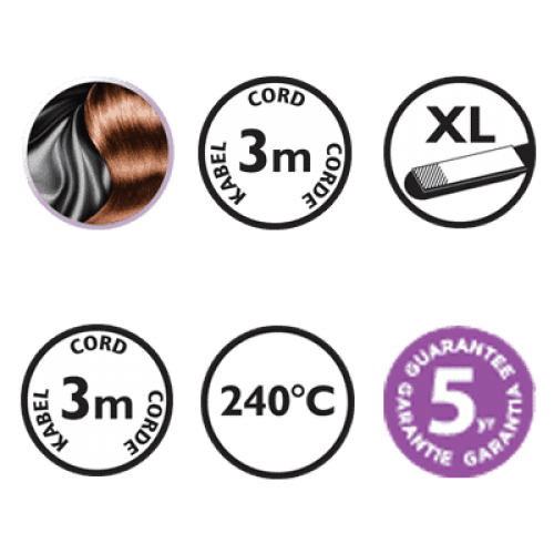 מחליק שיער משי קרמי רחב Remington Silk Wide