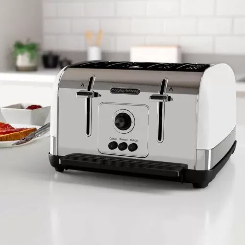 מצנם טוסטר קופץ חשמלי 4 פרוסות Morphy Richards VENTURE לבן
