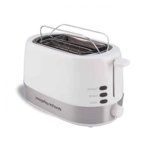 מצנם 2 פרוסות - Morphy Richards Silver & White