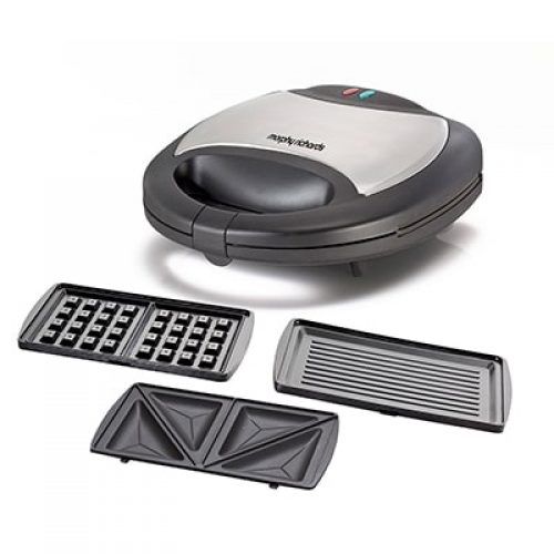 טוסטר טריפל 3 פלטות: גריל, משולש וופל Morphy Richards דגם 44258 מורפי ריצ'ארדס