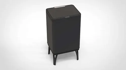 פח על רגליים פתיחה בלחיצה שחור 50 ליטר דגם p51 FLORY