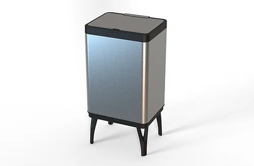 פח על רגליים פתיחה בלחיצה כסף 50 ליטר דגם P52 FLORY
