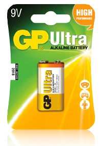 סוללת 9V לא נטענת דגם Ultra Alkaline של חברת GP