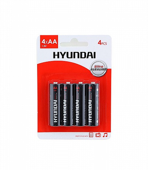 מארז 4 סוללות יונדאי C4 1.5V LR6 AA