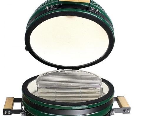 מעשנת , גריל וטאבון KING KAMADO בגודל 16 אינץ עם מעמד כולל אביזרים בצבע ירוק