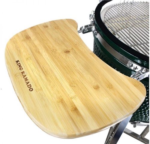 מעשנה גריל וטאבון 24 אינץ KING KAMADO כולל ציוד למעשנה בצבע אדום