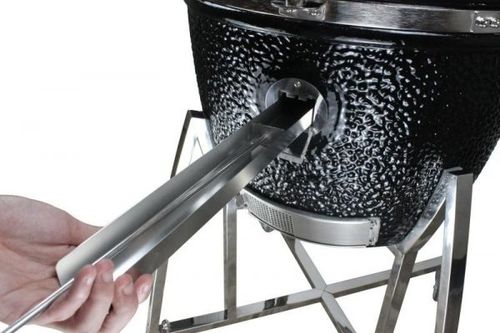 מעשנה גריל וטאבון 24 אינץ KING KAMADO כולל ציוד למעשנה בצבע אדום