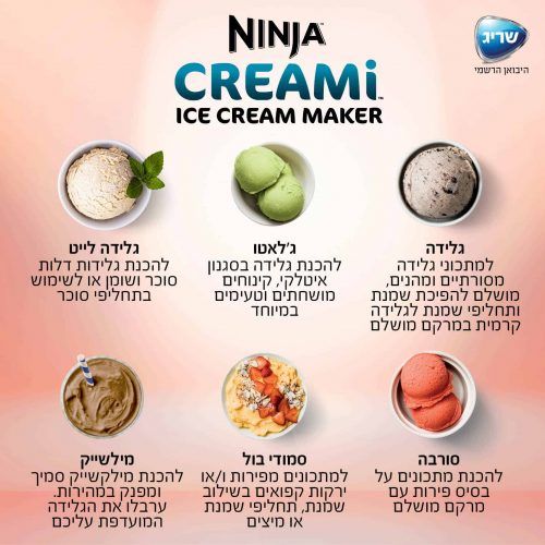 מכונת גלידה ביתית נינג'ה Ninja CREAMi NC303