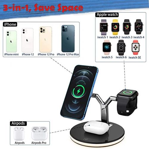 3 ב-1 עמדת טעינה אלחוטית WIRELESS CHARGING STATION DOCK
