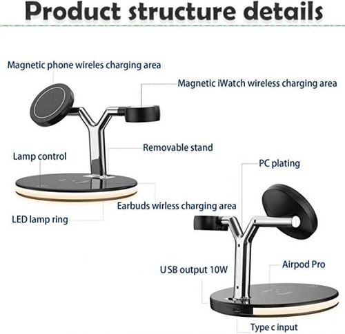 3 ב-1 עמדת טעינה אלחוטית WIRELESS CHARGING STATION DOCK