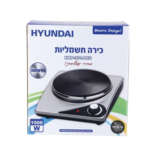 כירה חשמלית בודדת נירוסטה 1500W