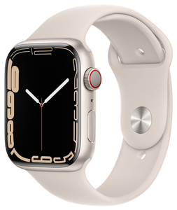 שעון חכם Apple Watch Series 7 45mm Aluminum Case Sport Band GPS + Cellular אפל