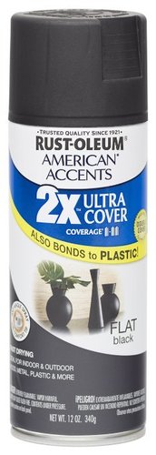 ספריי 2X FLAT BLACK RUST OLEUM