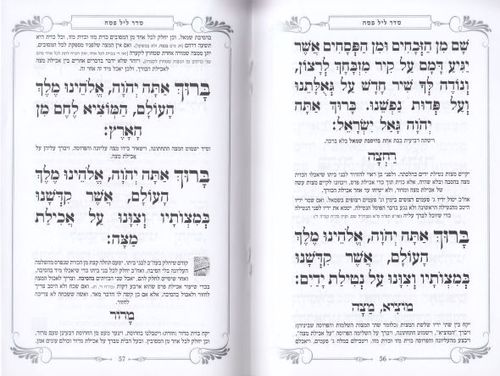 הגדה של פסח עם עיטורים כריכה קשה (L)