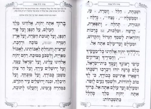 הגדה של פסח עם עיטורים כריכה קשה (L)
