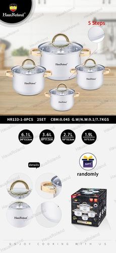 תמונת מוצר נוספת סט 4 סירים נירוסטה HAUS ROLAND HR133-2