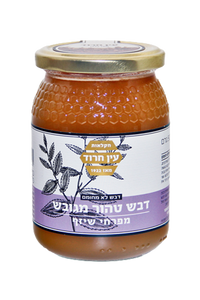 עין חרוד דבש טהור דבש טבעי מגובש פרחי שיזף 850 גר