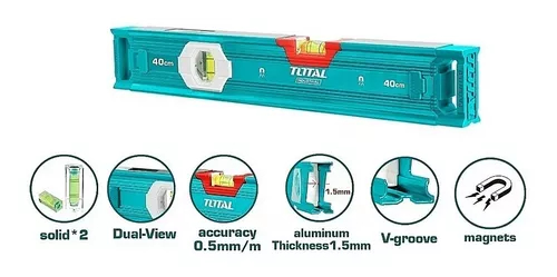 פלס אלומיניום מגנטי 40 ס"מ 0.5 מ"מ