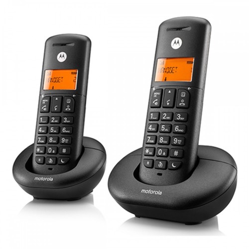 טלפון אלחוטי עם שלוחה שחור Motorola E202