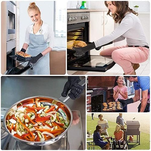 זוג כפפות מקצועיות לגריל וטאבון עד 500°C מתנה לחובבי המנגל | על האש