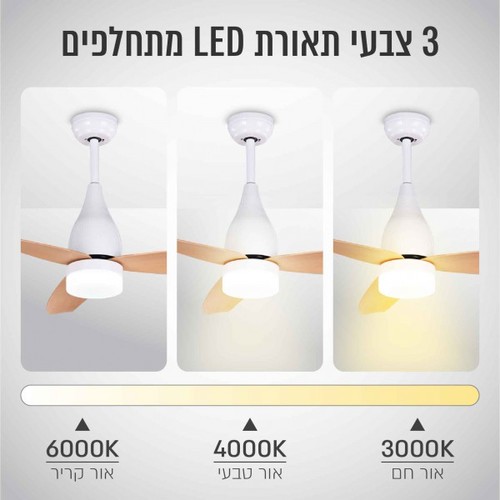  ‏מאוורר תקרה Sirius Living Cfl-2000