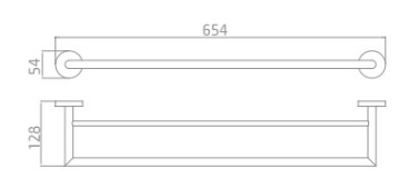 שרטוט מוט כפול למגבת 801900 חמת