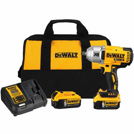 מפתח בוקסות נטען DEWALT DCF900P1T 18V XR High Torque - ערכה עם סוללה 5 אמפר, מטען ומזוודת TSTAK בהינע 1/2 אינץ'