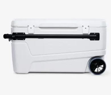 צידנית Glide Sunset קשיחה בנפח של 104 ליטר בצבע לבן עם גלגלים מבית 