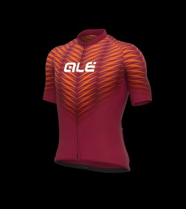 חולצה קצרה רכיבת אופניים גברים ALE SOLID THORN JERSEY בורדו דקיקה קלילה טכנית אלסטית ומנדפת מאוד