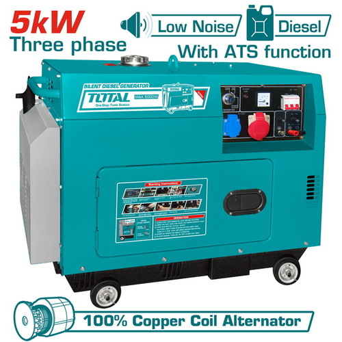 גנרטור דיזל שקט עם ATS 5000W 415V