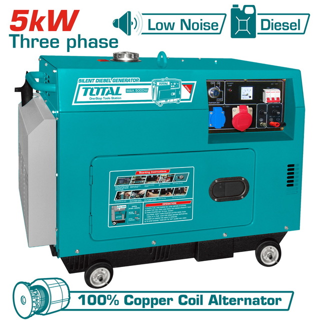 גנרטור דיזל שקט 5000W 415V
