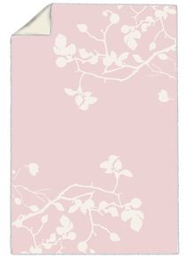  שמיכת כותנה ורודה PURE BRANCH ROSE blanket 150X220