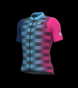 חולצה קצרה רכיבת אופניים גברים PRAGMA DINAMICA JERSEY ורוד דקיקה קלילה טכנית אלסטית ומנדפת מאוד