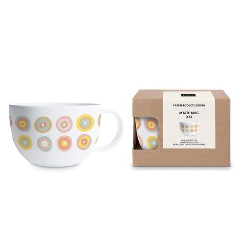 ספל ענק מט עיגולים צבעוניים BUBBLES mug