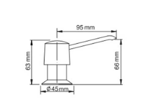 סבוניה לכיור מטבח חמת גוון שחור מוברש 801155GM