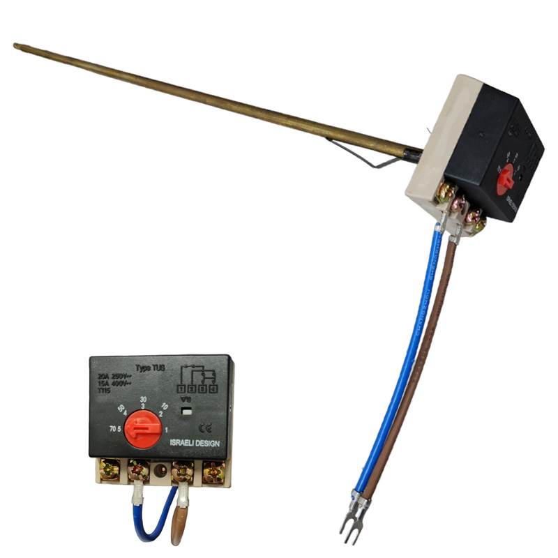 טרמוסטט מרובע ארוך לדוד שמש / חשמל 20A 250V