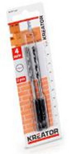 זוג מקדחי HEX אימפקט 4.0x95 אבן/בטון/קרמיקה/אריח  KRT011401