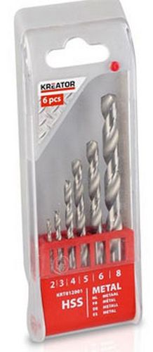 סט מקדחי ברזל 6 יחידות  2-8 מ
